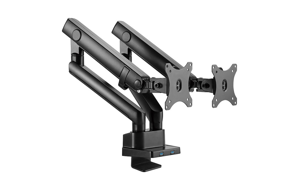 PRISM+ Arc Stealth Dual Premium Monitor Arm, Height Adjustable Mechanical  Spring Monitor Desk Mount Stand